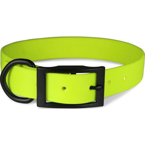 Omni Pet, Zeta Biothane Dog Collar W/ Blk Hardware, 1 X 20 Inches,Neon Yellow