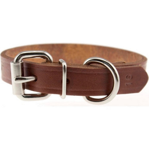 Omni Pet, Omnipet Regular Bully Leather Collar, 3/4 X 16 Inches,Brown