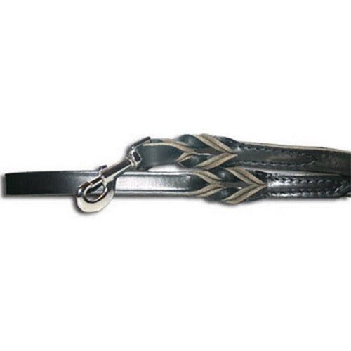 Omni Pet, Omnipet Latigo Twist Leather Lead, 3/4 Inches X 6Feet,Black