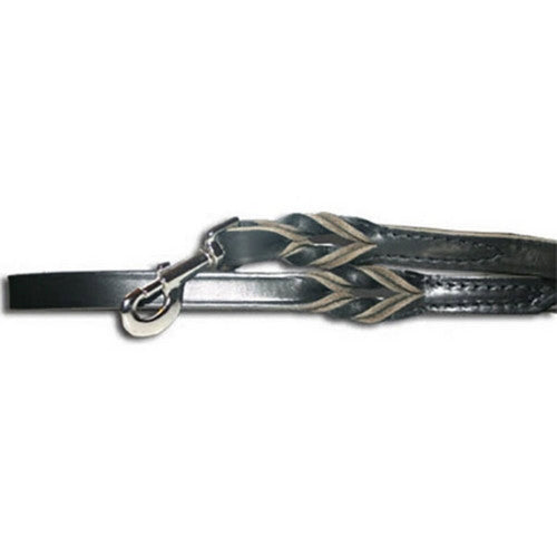 Omni Pet, Omnipet Latigo Twist Leather Lead, 3/8 Inches X 4Feet,Black