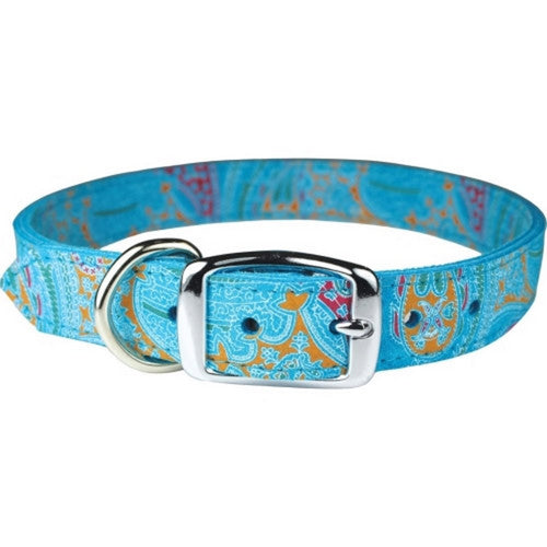 Omni Pet, Leather Paisley Dog Collar, 1/2 X 12 Inches,Turquoise