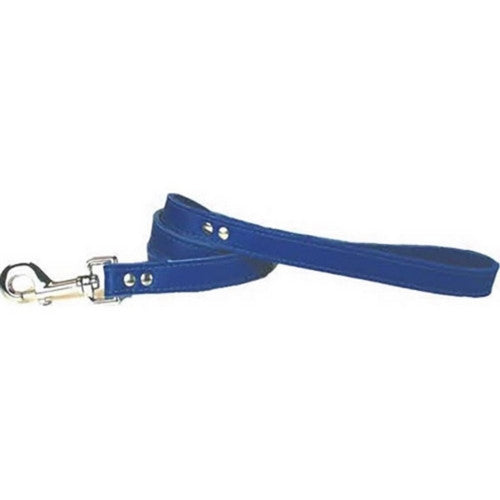 Omni Pet, Leather Dog Leash, 1/2 X 4Feet,Blue