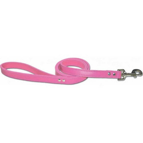 Omni Pet, Leather Dog Leash, 3/4 X 4Feet,Pink
