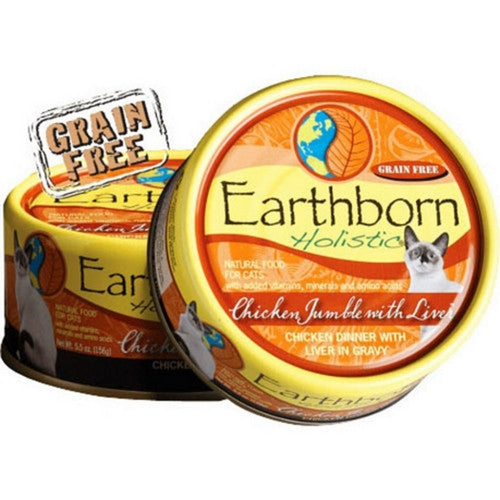 Earthborn, Holistic Chicken Jumble Grain Free Cat Food, 5.5 Oz, Chicken / Liver (Case Of 24)