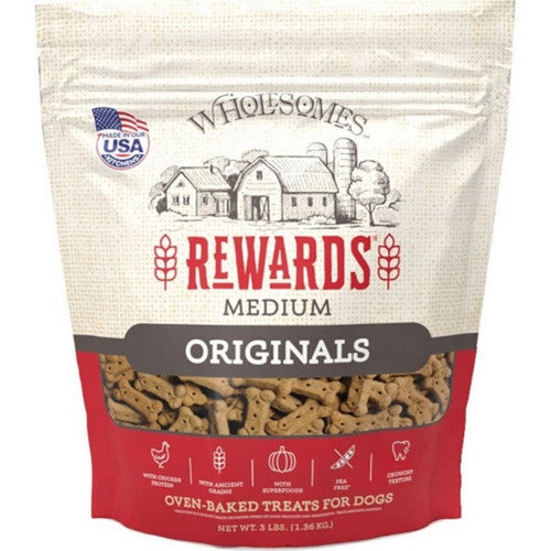 Earthborn, Wholesomes Rewards Classic Original Biscuits, 3 Lbs / Medium, Chicken,Chicken