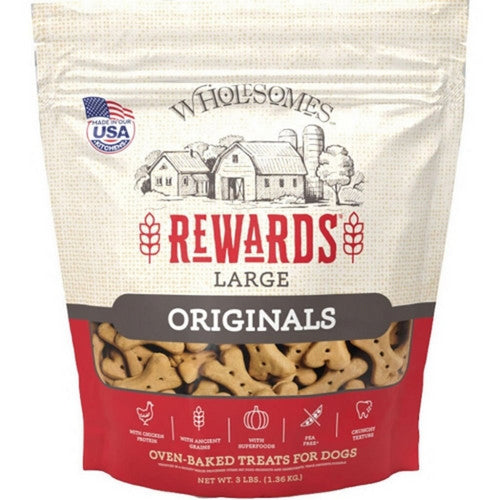 Earthborn, Wholesomes Rewards Classic Original Biscuits, 3 Lbs / Large, Chicken,Chicken