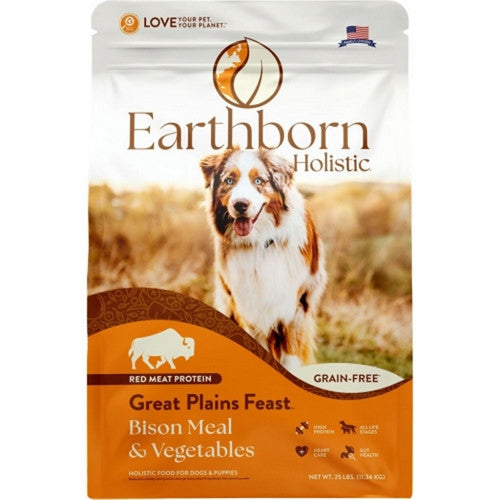 Holistic Great Plains Grain Free Dog Food 25 Lbs,Bison by Earthborn