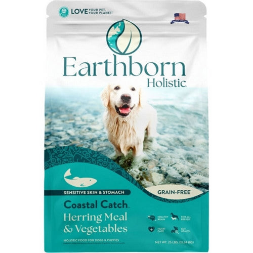 Holistic Coastal Catch Grain Free Dog Food 25 Lbs,Herring/Salmon by Earthborn