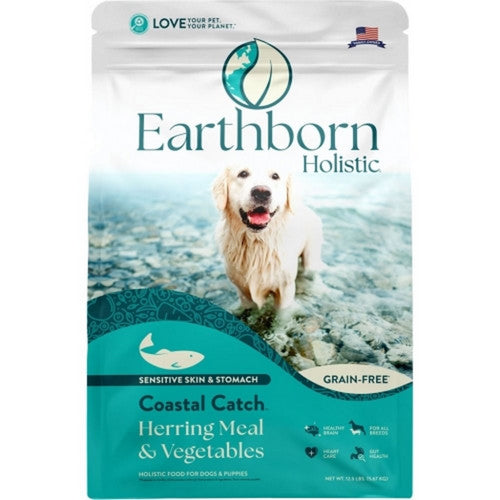 Earthborn, Holistic Coastal Catch Grain Free Dog Food, 12.5 Lbs,Herring/Salmon