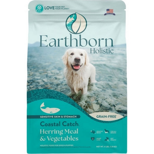 Earthborn, Holistic Coastal Catch Grain Free Dog Food, 4 Lbs,Herring/Salmon