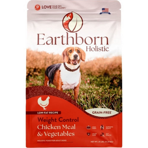 Holisitic Weight Control Grain Free Dog Food 25 Lbs,Chicken Meal/Ve by Earthborn