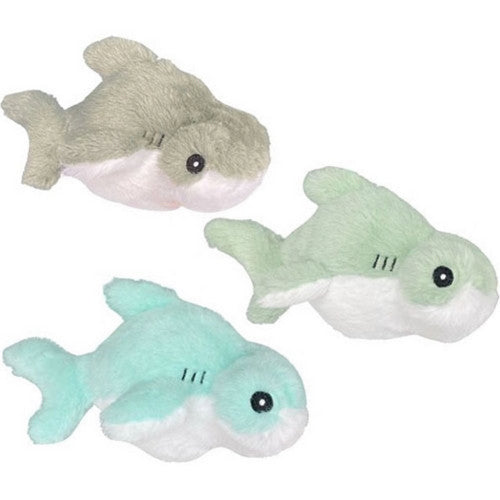 Multipet Hammerhead Shark Plush W/Ball Dog Toy 7 Inches, Green/Gray/Teal by Multipet