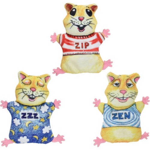 Multipet Catabis High Hammies Cat Toys Small,Blue/Red/Purple by Multipet