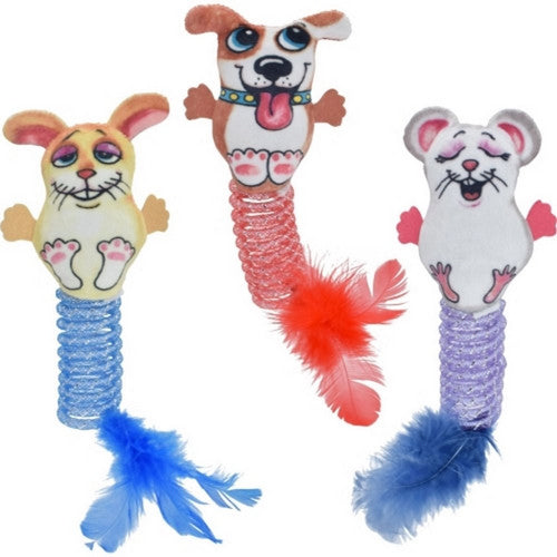 Multipet Catabis High Springers Cat Toys Small,Blue/Red/Purple by Multipet