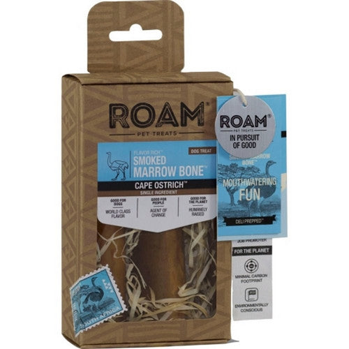 Roam Flavor Rich Smoked Marrow Bones 2 Pack,Ostrich by Roam