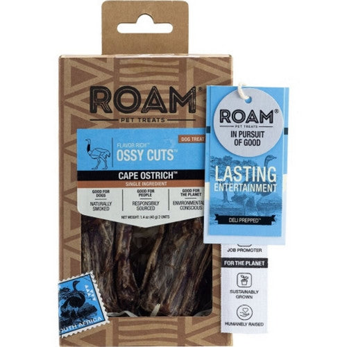 Roam Flavor Rich Ossy Cuts 1.4 Oz / 2 Pack, Ostrich by Roam