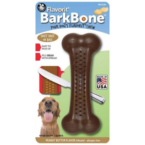 Flavorit Barkbone Usa Nylon Dog Chew Large,Peanut Butter by Pet Qwerks