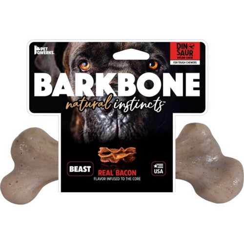Dinosaur Barkbone Usa Dog Chew BEAST,Bacon by Pet Qwerks