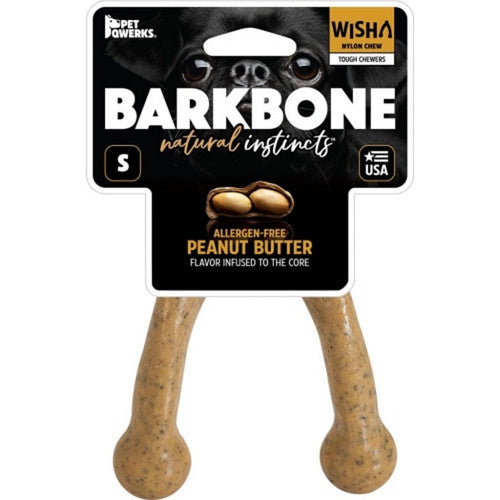 Wish Barkbone Usa Dog Chew Small,Peanut Butter by Pet Qwerks