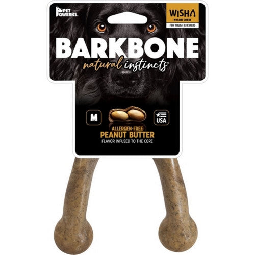 Wish Barkbone Usa Dog Chew Medium,Peanut Butter by Pet Qwerks