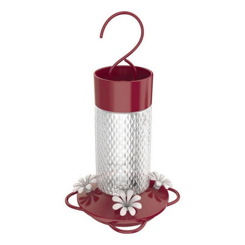 Nature's Way, Charming Cherry Glass Hummingbird Feeder, 13 Oz, Red