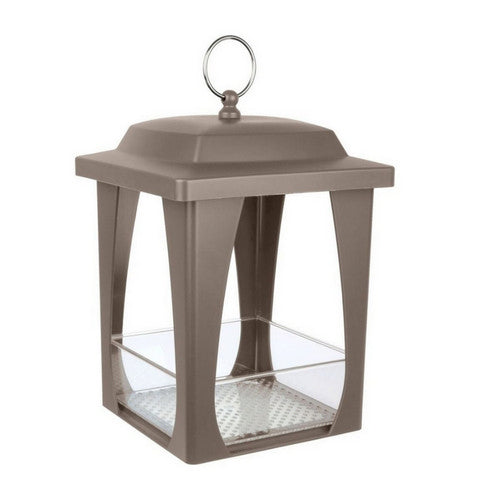 Nature's Way, Dine-In Hanging Plastic Fly Through Bird Feeder, 4 CUP CAP,Brown