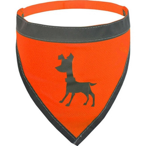 Bamboo Groom, Visibility Dog Bandana, Medium,Neon Orange