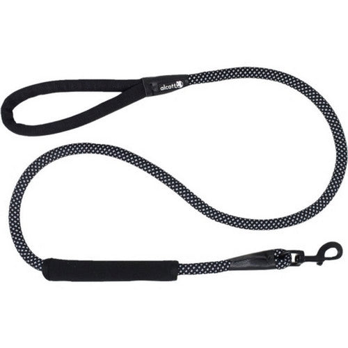 Alcott Rope Leash With Grip Support LARGE,Black by Bamboo Groom