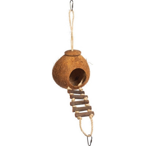 Prevue Pet, Naturals Coco Hideaway With Ladder, 18.5 X 5.5 Inches