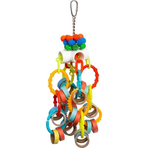 Prevue Pet, Loops N Rings Bird Toy, 4 X 4 X 13.5 Inches
