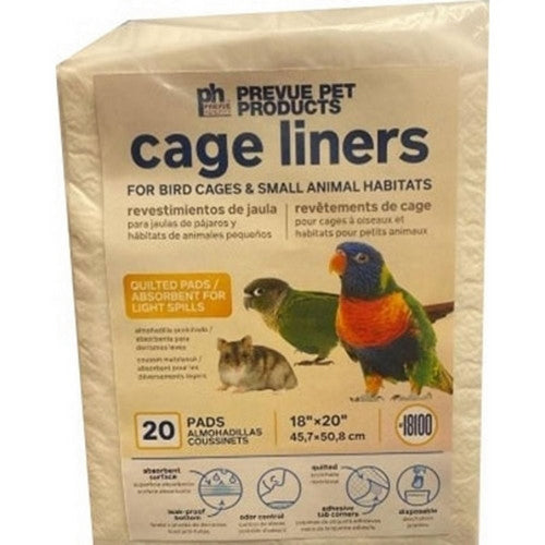 Prevue Pet, Bird Cage Liners, 20 Pads / 18 X 20 Inches