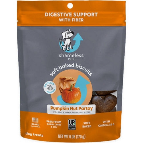 Shameless Soft Baked Dog Biscuits 6 Oz, Pumpkin/Peanut by Shameless Pets