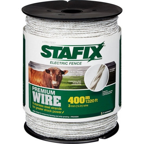 Stafix, Stafix Premium 9-Strand Poliwire, 1320 Feet,White