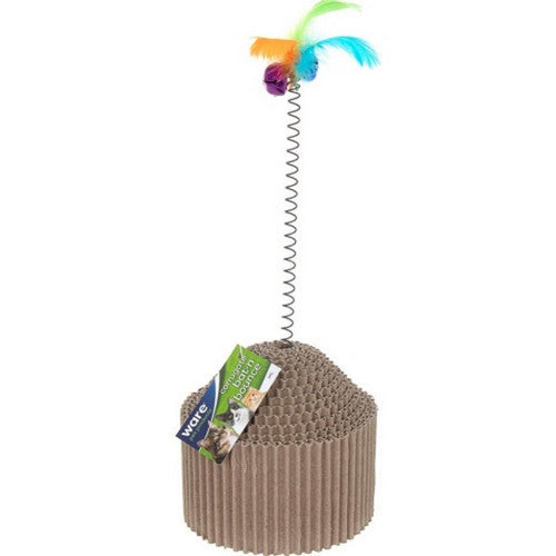 Corrugated Bat-N-Bounce Cat Toy 4.75X4.75X15.75 by Ware
