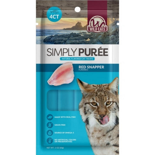 Wild Eats Cat Puree Treats 4 Pack,Red Snapper by Wild Eats