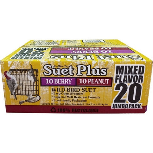 Suet Plus Mixed Flavor Jumbo Pack 20 Pack,Berry/Peanut by Suet Plus