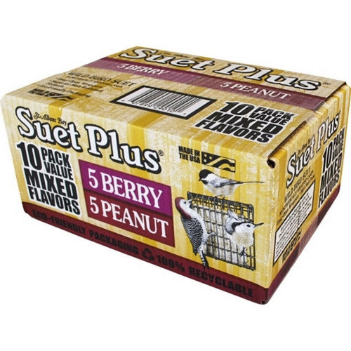 Suet Plus Mixed Flavor Extra Value Pack 10 Pack,Berry/Peanut by Suet Plus