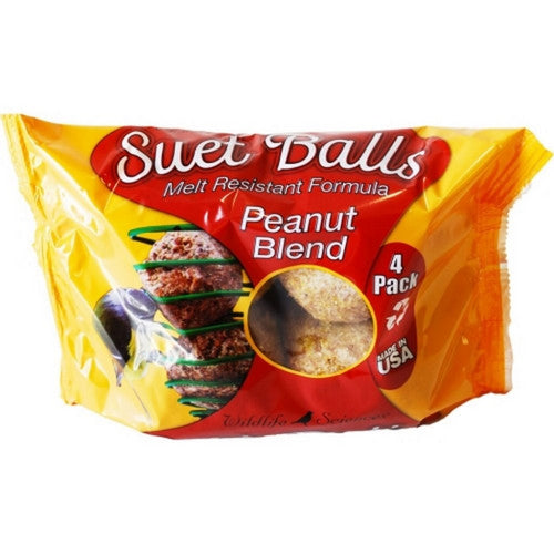 Wildlife Sciences Suet Balls 4 Pack,Peanut by Suet Plus