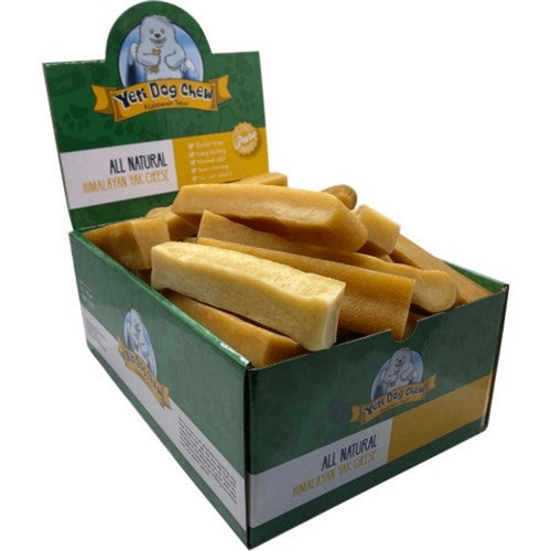 Yeti Pet Products, Yeti Dog Chew Bulk Box, 2.5Oz, Meidum, Cheese (Case Of 18)