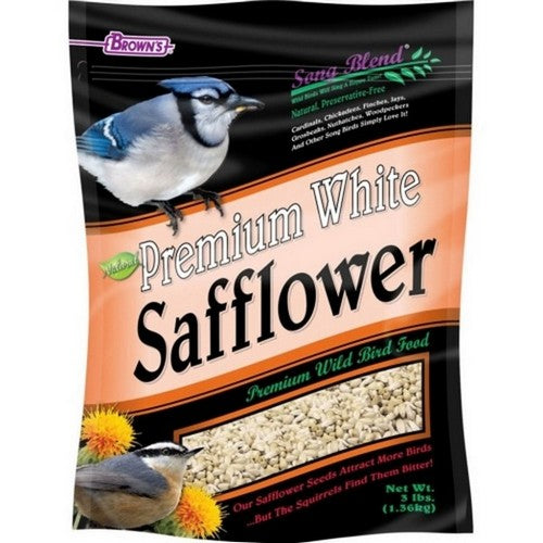 Brown's, Song Blend Premium White Safflower Seeds, 3 Lbs (Case Of 6)