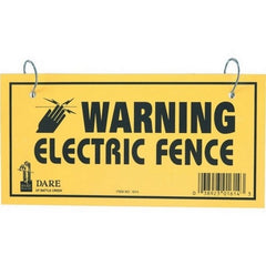 Dare Electric Fence Warning Sign 3 Pack,Yellow by Dare