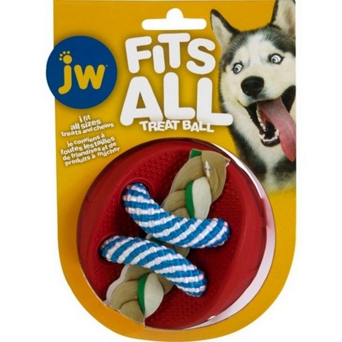 Jw Fits All Treat Ball Dog Toy 4 Inches, ,Red by JW