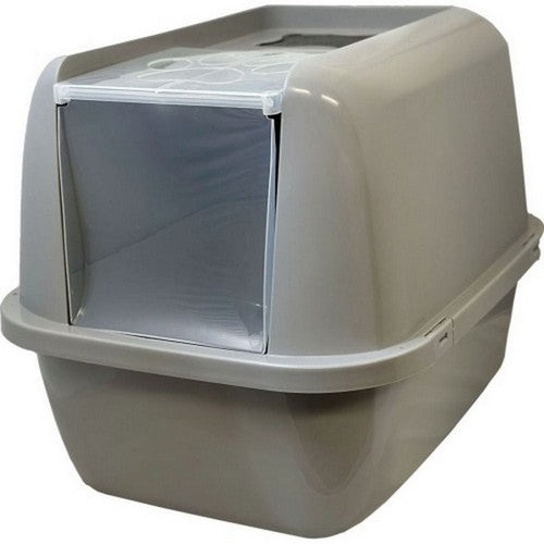 Van Ness, Van Ness Ezclean Enclosed Cat Litter Pan, JUMBO,Gray