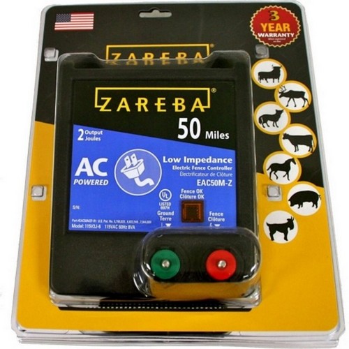 Perky-Pet, Zareba Ac Low Impedance Electric Fence Charger, 50 MILE,Black