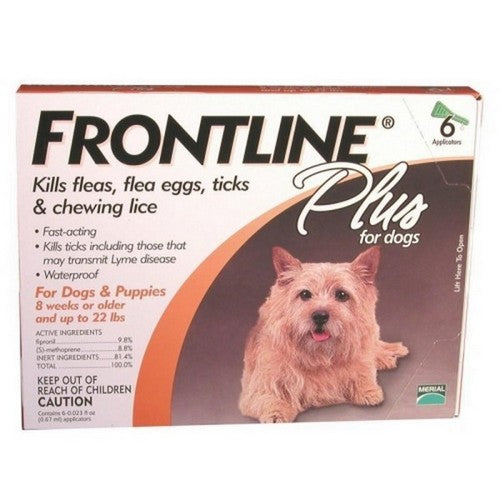 Frontline, Frontline Plus For Dogs, 1-22 Lbs / 6 Pack