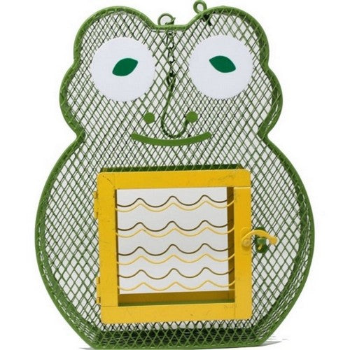 Heath, Suet 'N Seed Feeder Frog, 2 CAKE CAP,Green