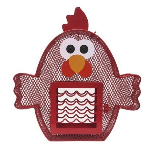 Heath, Suet 'N Seed Feeder Chicken, 2 CAKE CAP,Red