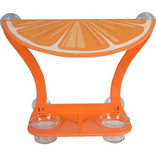 Heath, Window 2 Jar Oriole Bird Feeder, 4 Oz CAP, Orange