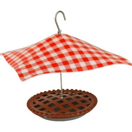 Heath, Pie Bird Feeder, 1.5 LB CAP,Brown/Red/White