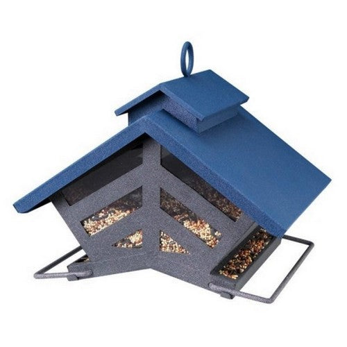 Audubon, Chalet Wild Bird Feeder, 4 LB CAP,Blue